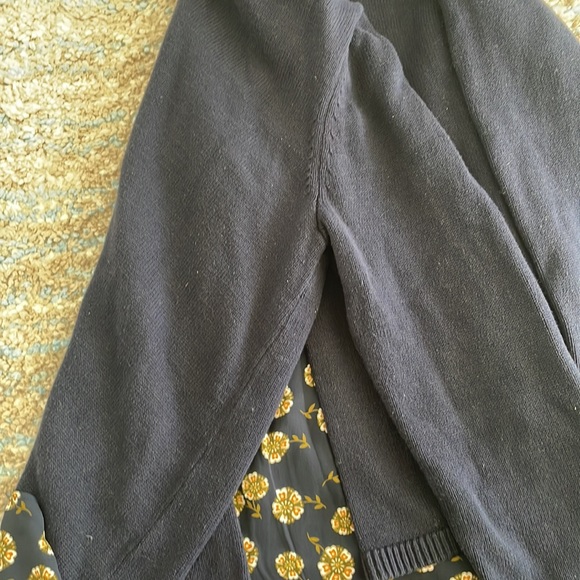 - Ann Taylor loft sweater tie back navy size large - Picture 8 of 11